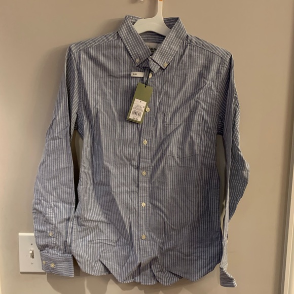 Mens Long Sleeve Button-Down Slim Fit Divine Blue - Picture 2 of 2